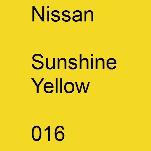 Nissan, Sunshine Yellow, 016.